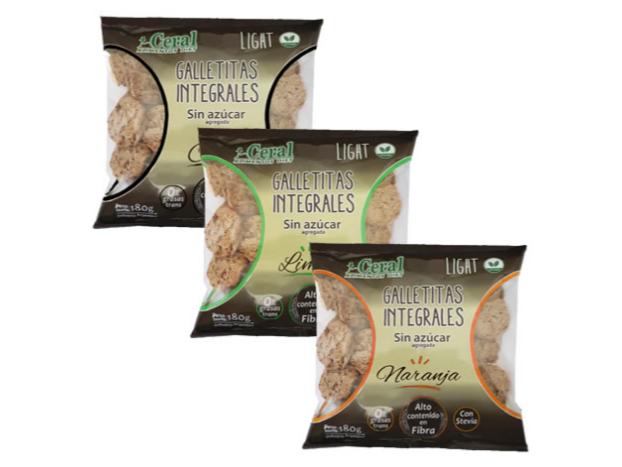 Galletita  integral x 180gr. Vegano s/azucar. Ceral