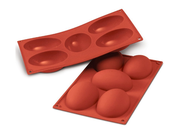 Molde De Silicona Huevos De Pascua - 5 Cav. - 10cm