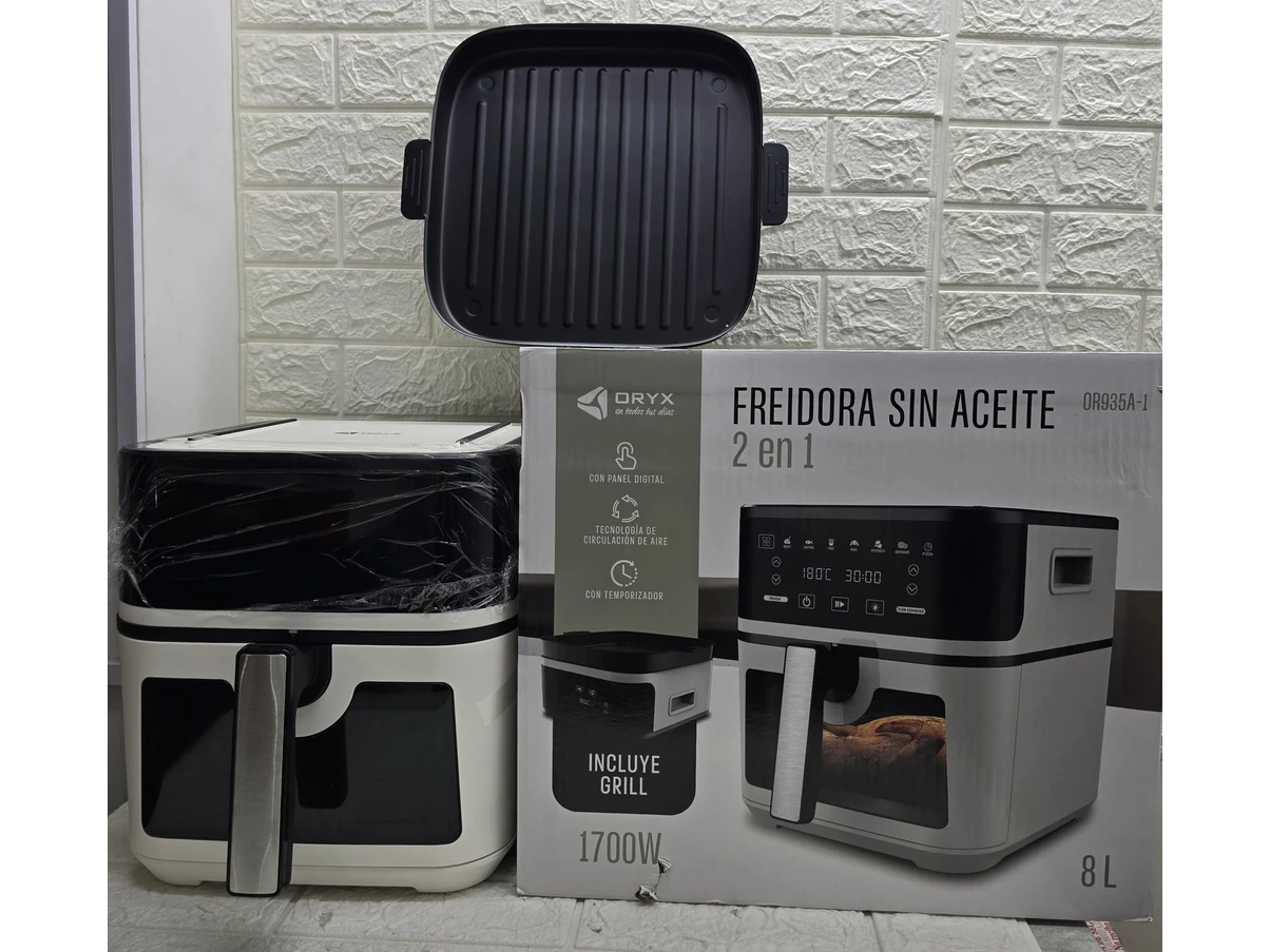 FREIDORA SIN ACEITE 2 EN 1 8LT 1700W ORYX