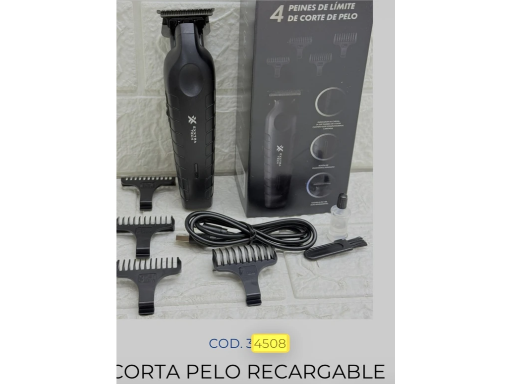 CORTADORA DE PELO 3.7V 1A - EXXTRA TECH - EX1