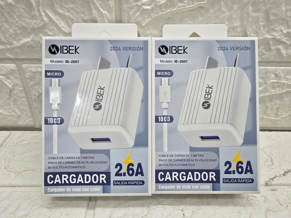 CARGADOR MICRO USB 2.6A - IBEK - IB-2607