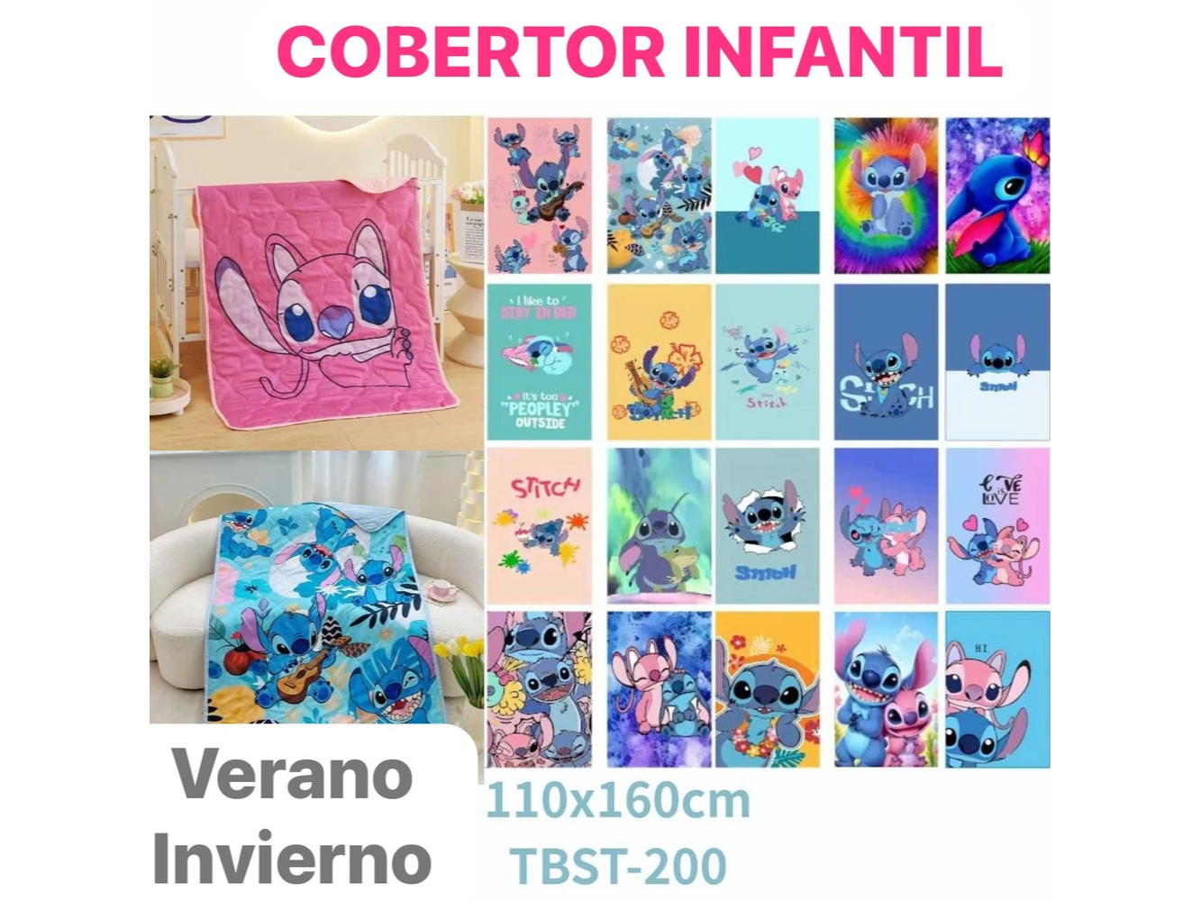 MANTA DE STITCH 1 PLAZA