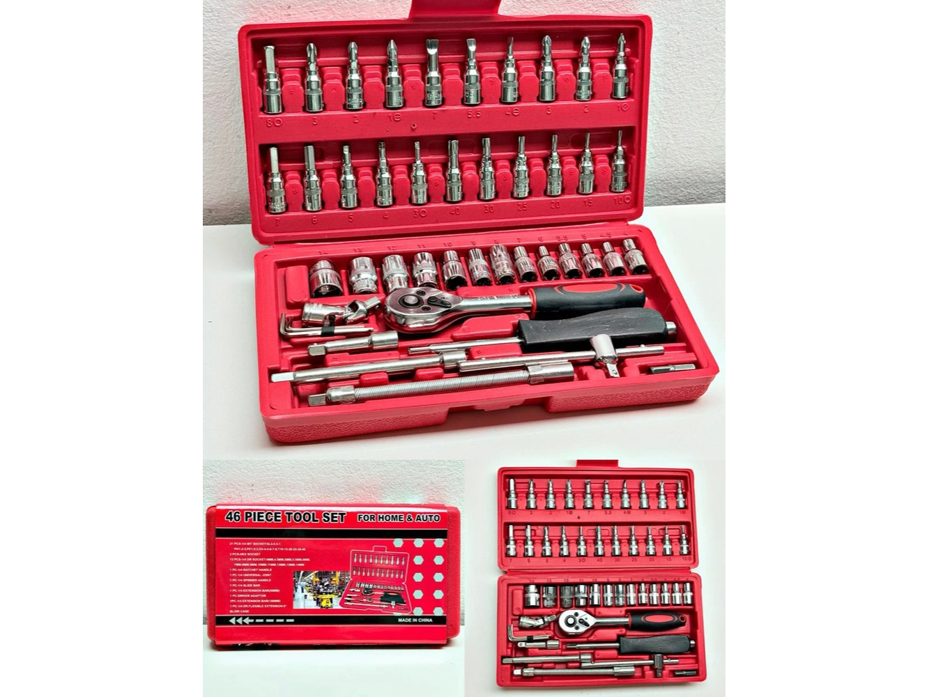 SET DE HERRAMIENTAS 46 PCS SOCKET WRENCH SET