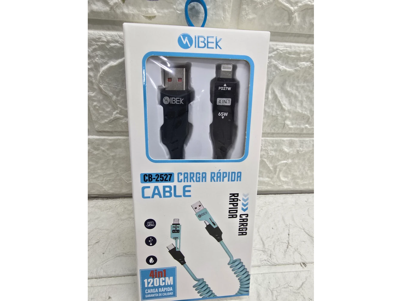 CABLE USB ESPIRAL 4 EN 1 IBEK