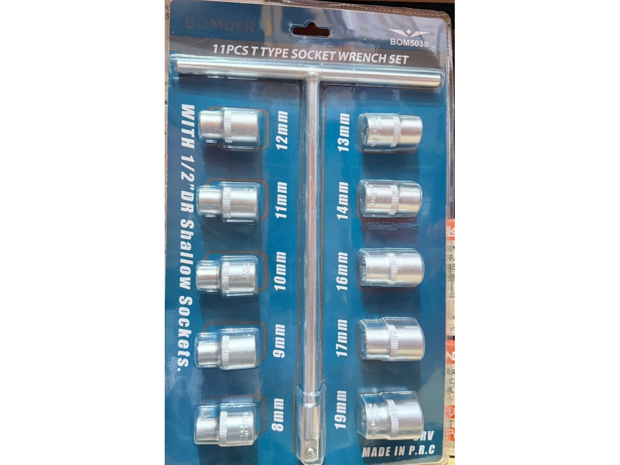 SET DE LLAVES TUBO TIPO T 11 PCS - BOMDER - BOM5038