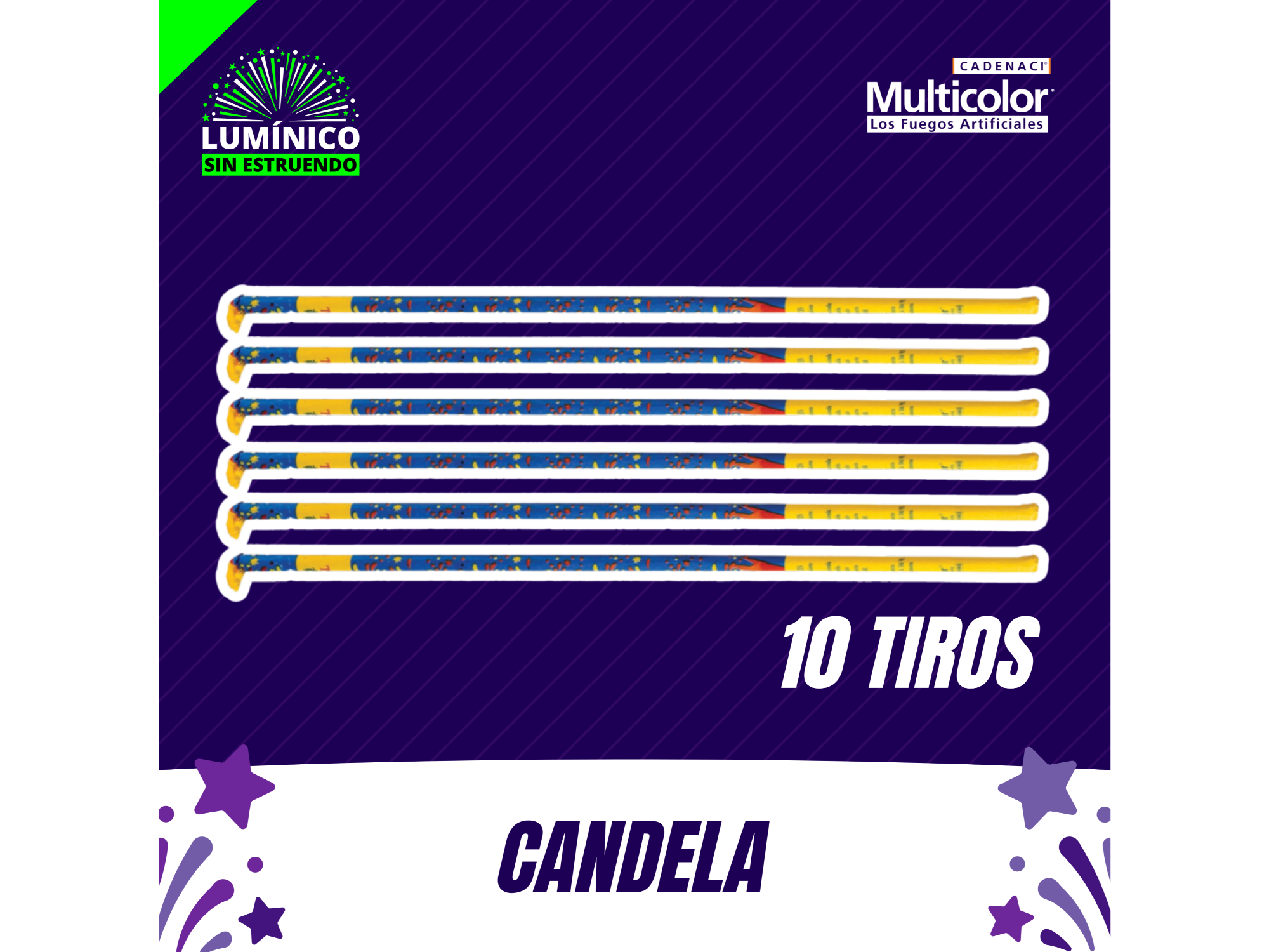 Candela 10 Tiros de Colores Surtidos