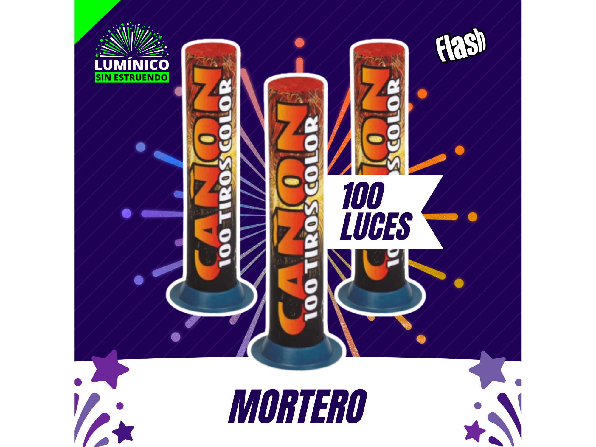 Mortero de 100 luces colores surtidos (Solo luces)