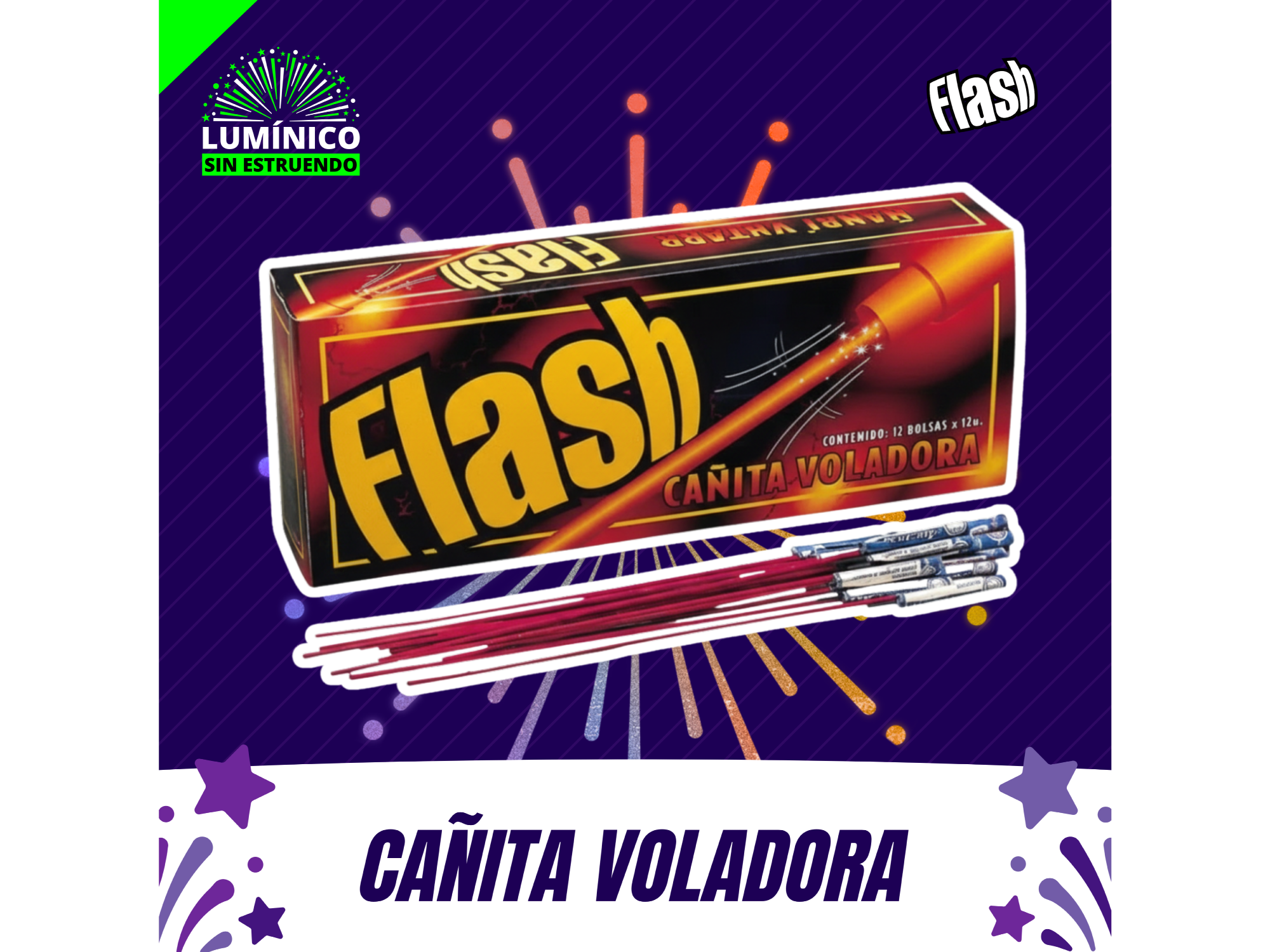 Caña Voladora Silbadora x 12 unidades