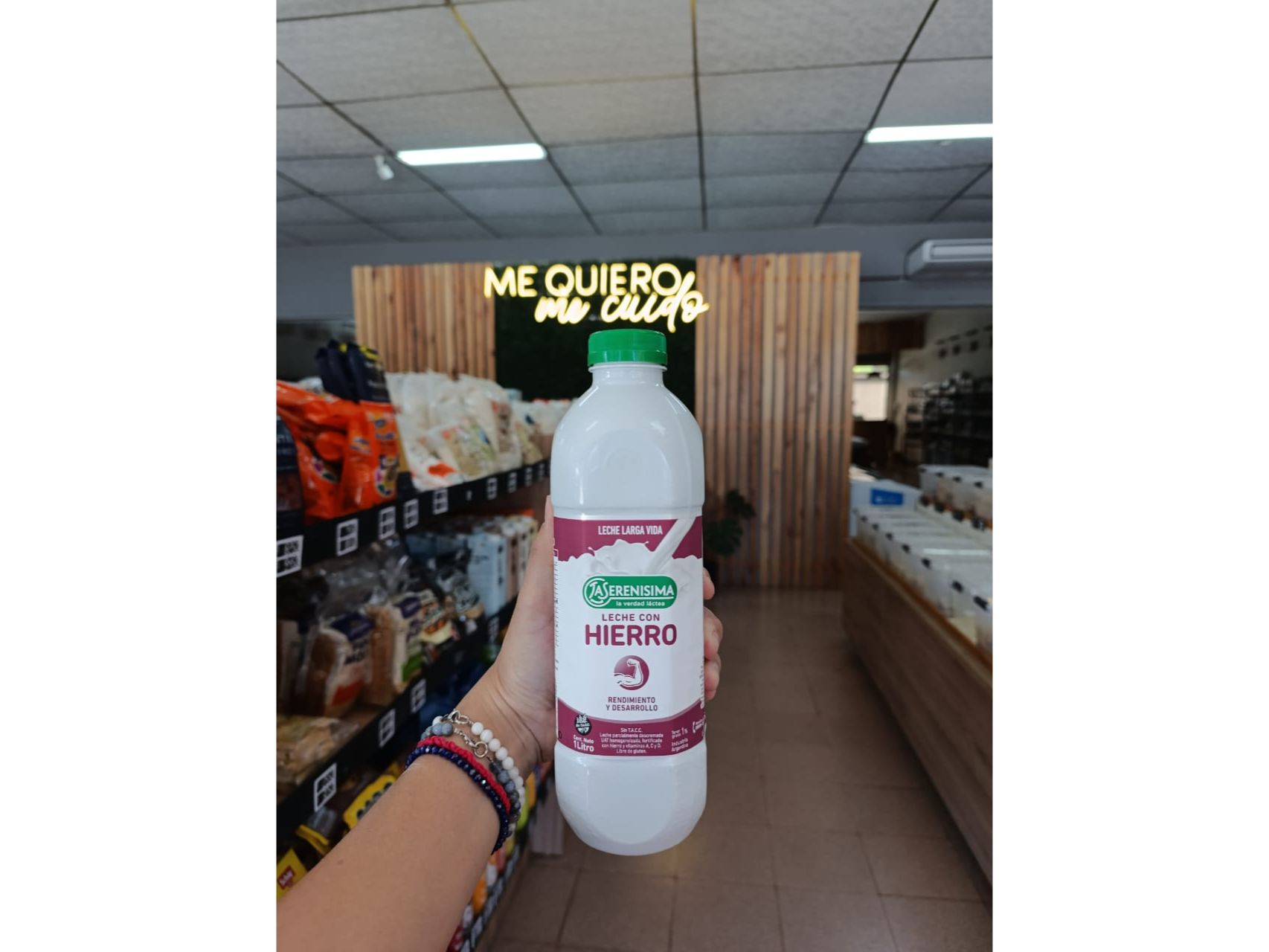 LECHE DESCREMADA HIERRO"LA SERENISIMA"  X LT.