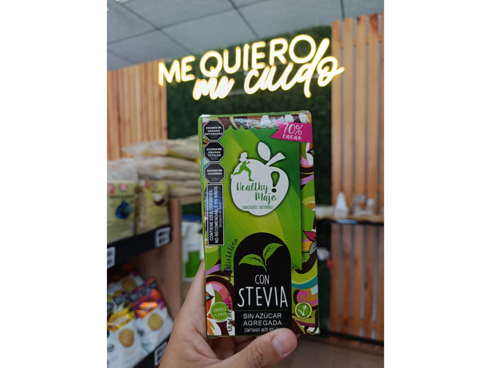 CHOCOLATE CON STEVIA 70% CACAO X 100GR