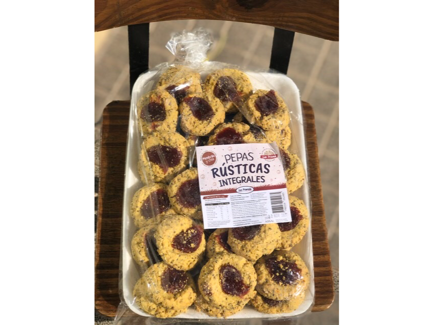 PEPAS RUSTICAS INTEGRALES DE MEMBRILLO Y CHIA