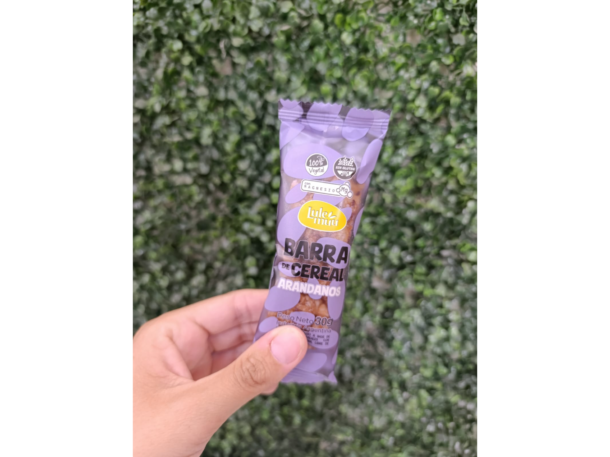 BARRA DE CERAL SIN TACC ARÁNDANOS "LULEMUU"