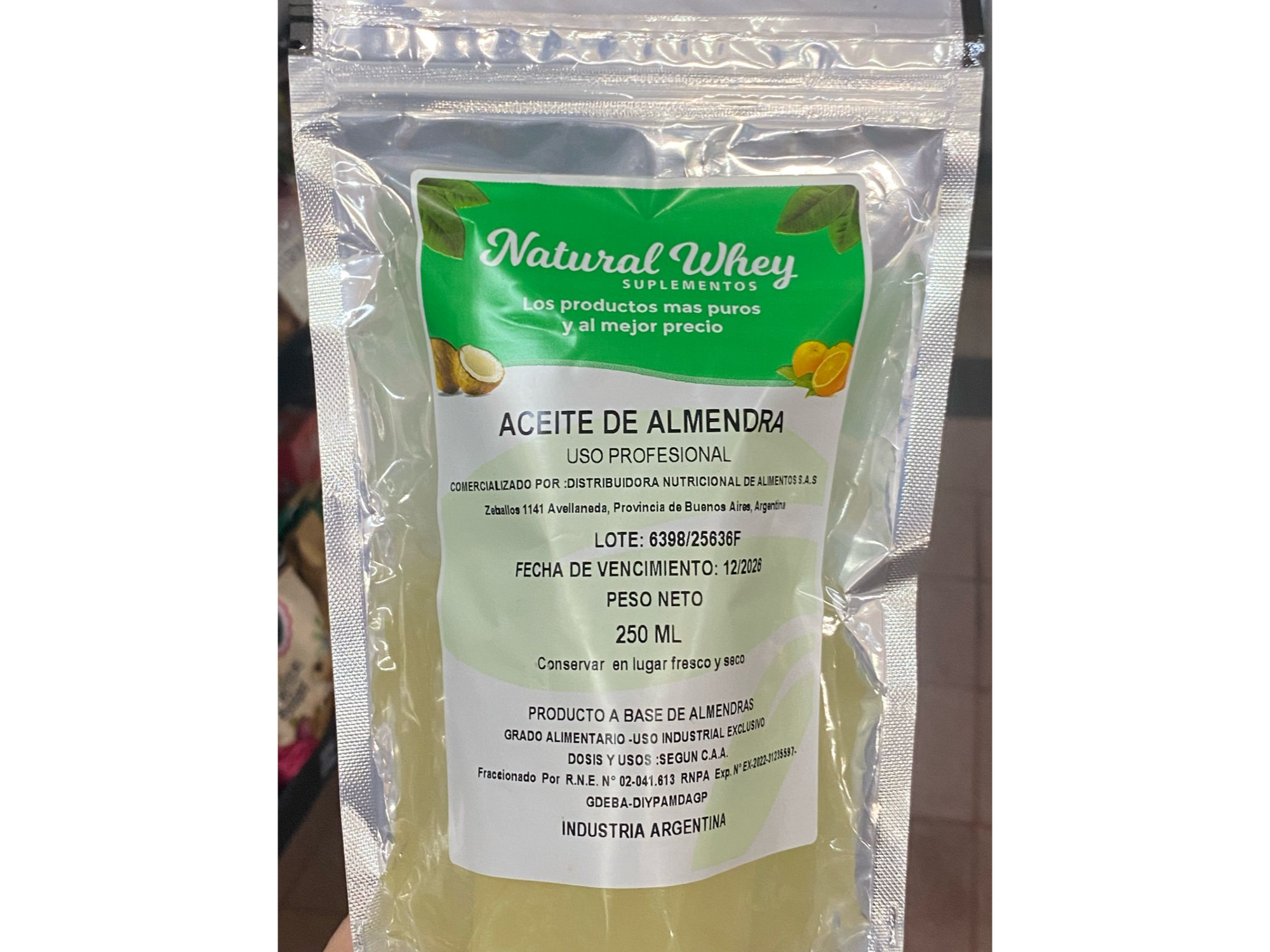 ACEITE DE ALMENDRAS X 250ML