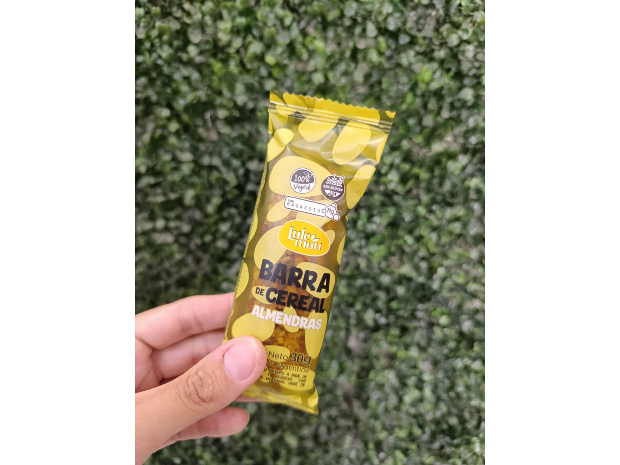 BARRA DE CEREAL SIN TACC ALMENDRAS "LULEMUU"