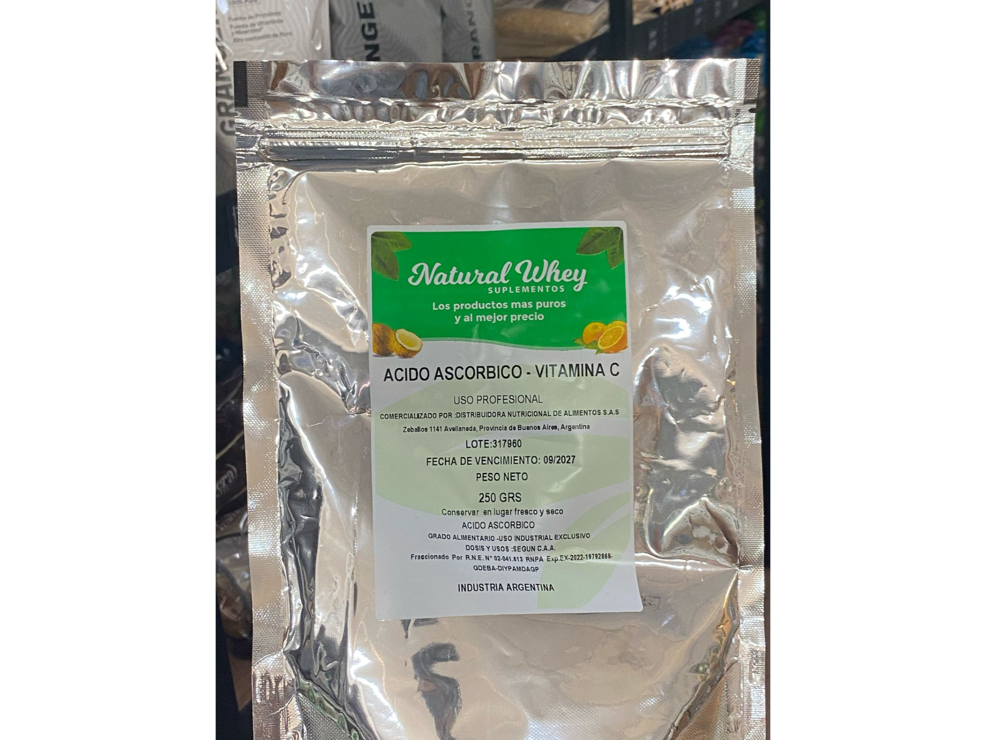 ACIDO ASCORBICO - VITAMINA C PURA X 250GR