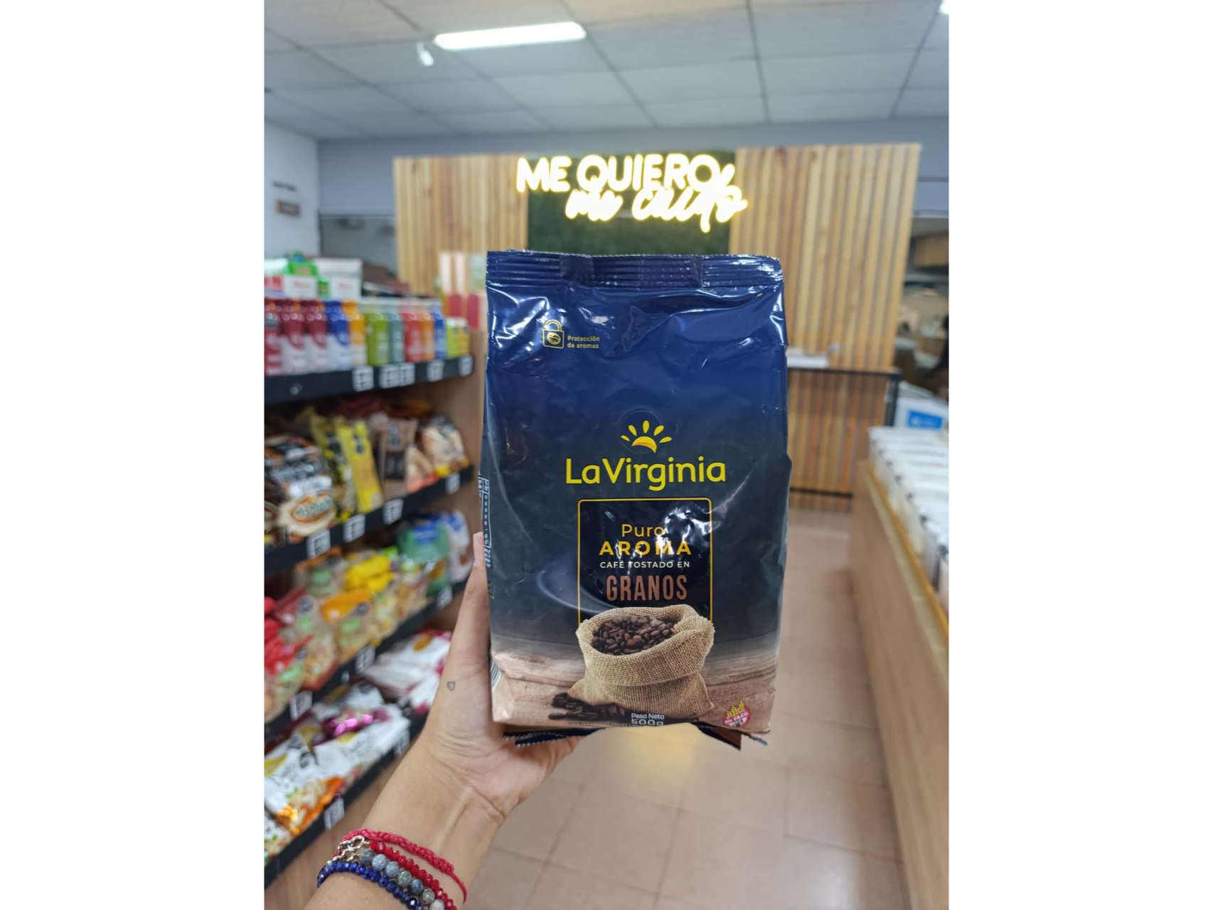 CAFE PURO AROMA EN GRANOS "LA VIRGINIA" X500GR.