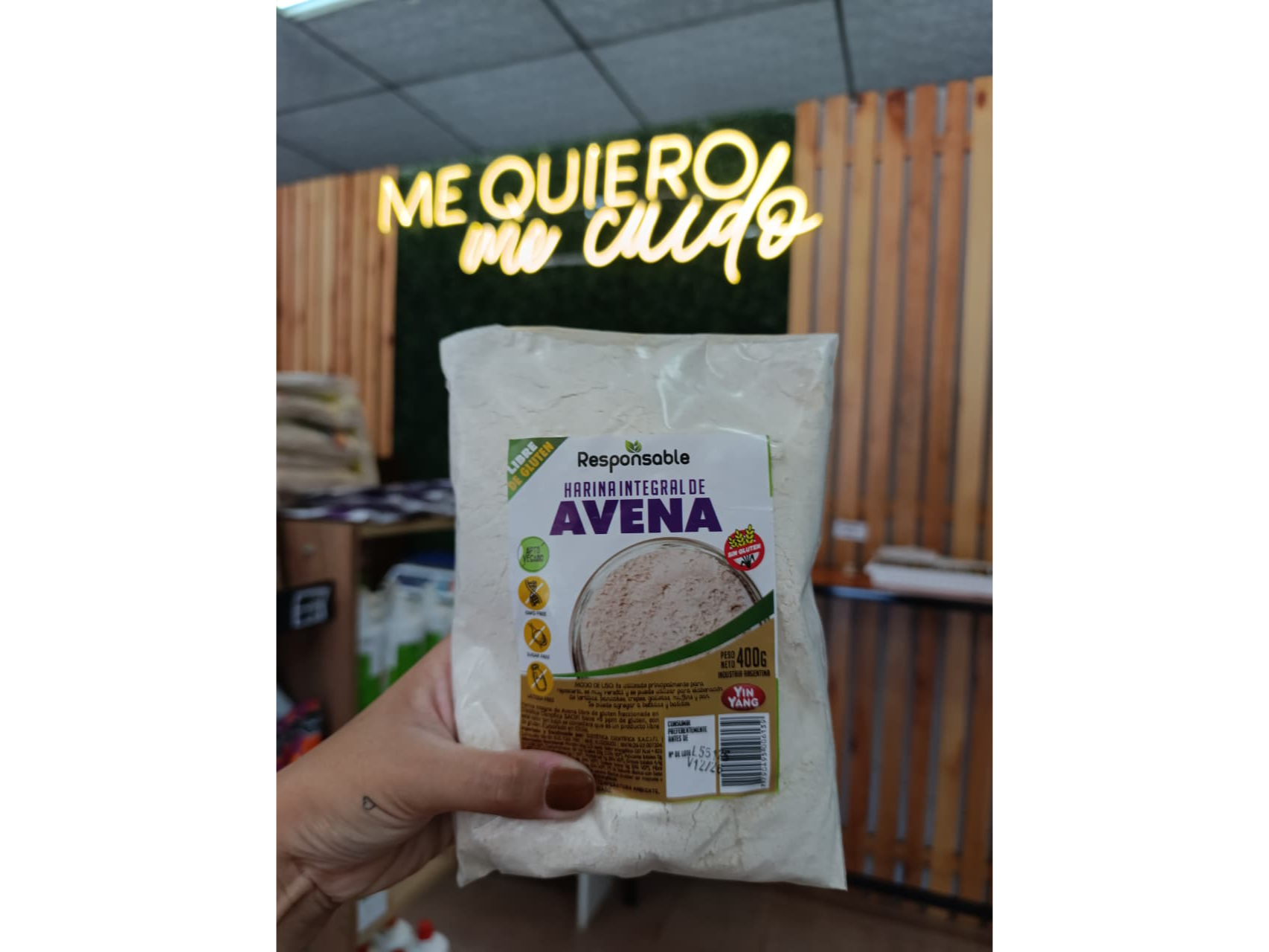 HARINA DE AVENA. SIN GLUTEN X 500 GR. "YIN YAN "