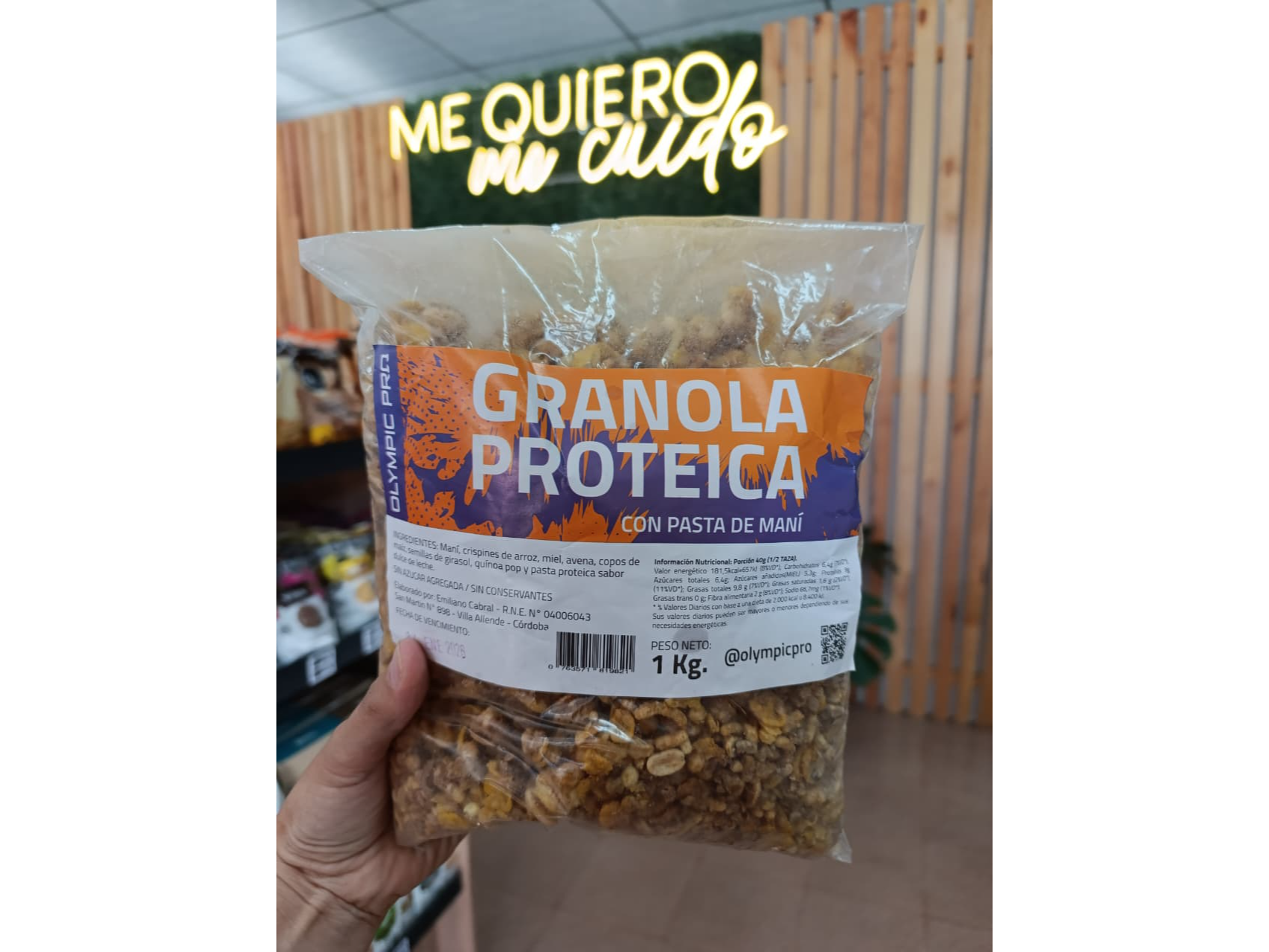 GRANOLA PROTEICA CON PASTA DE MANI