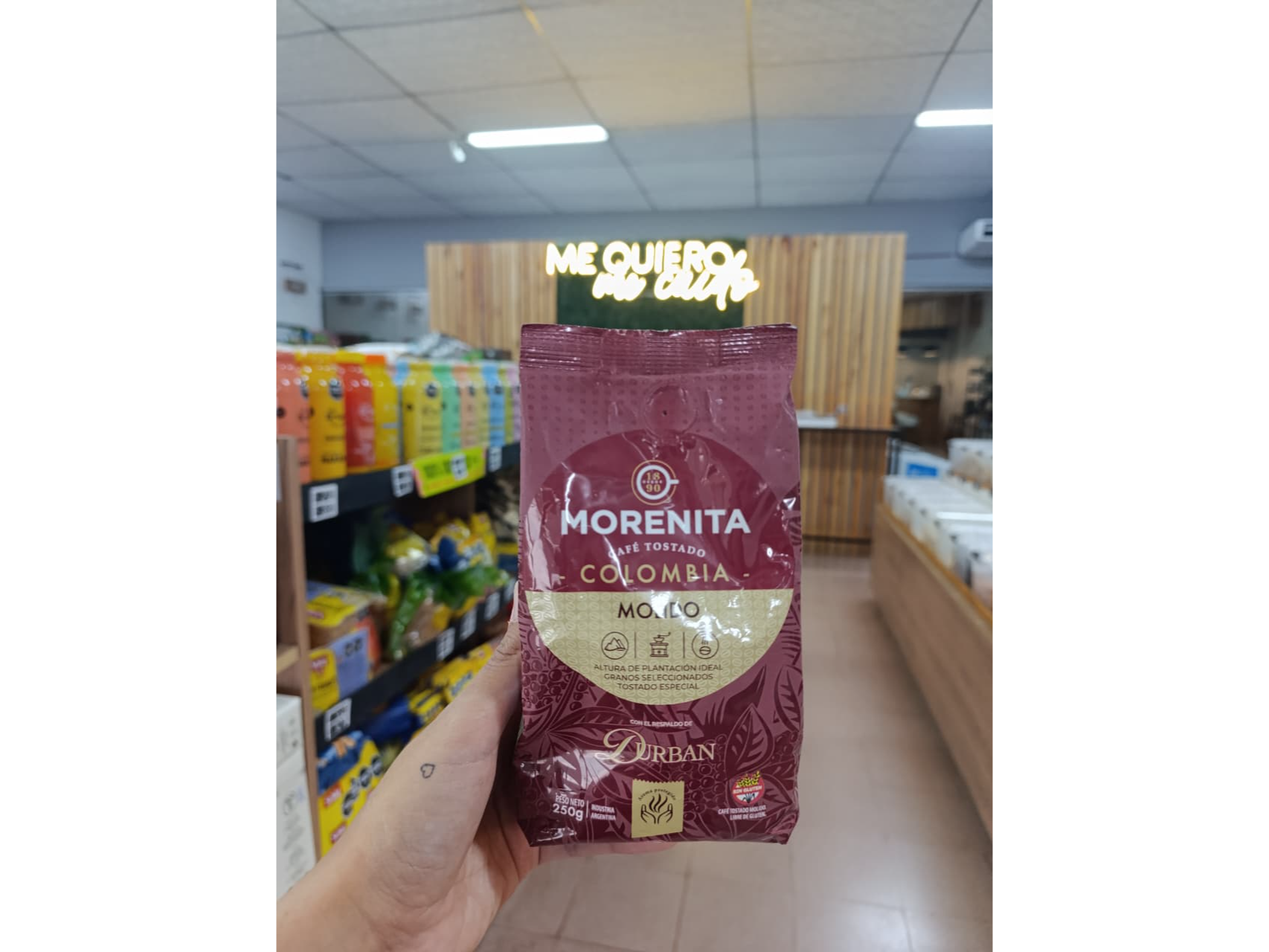 CAFE MOLIDO TOSTADO COLOMBIA "LA MORENITA" X 250 GR.