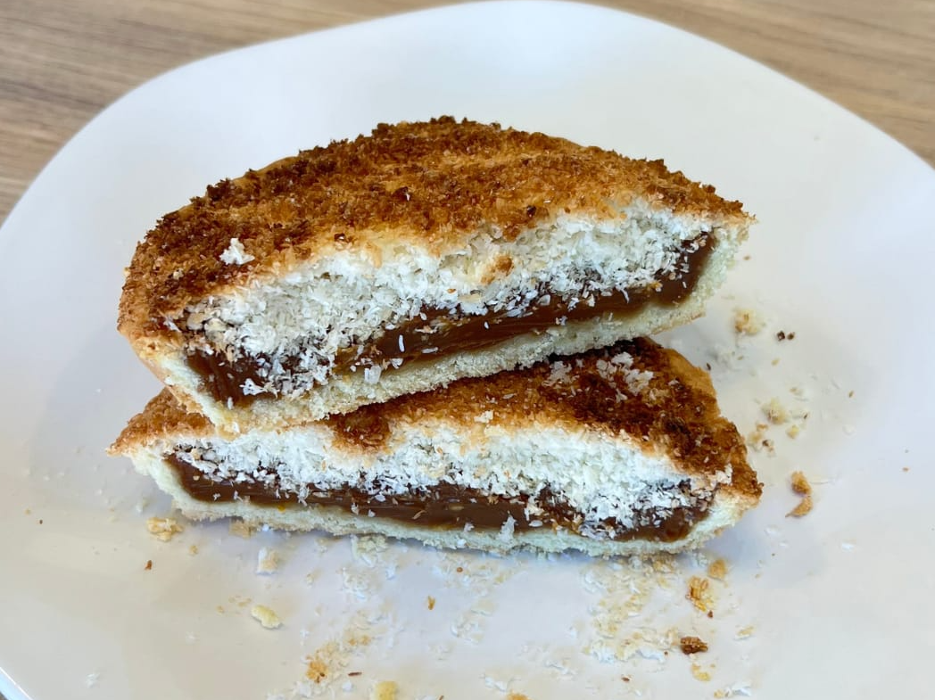 Mini tarta de coco y dulce de leche