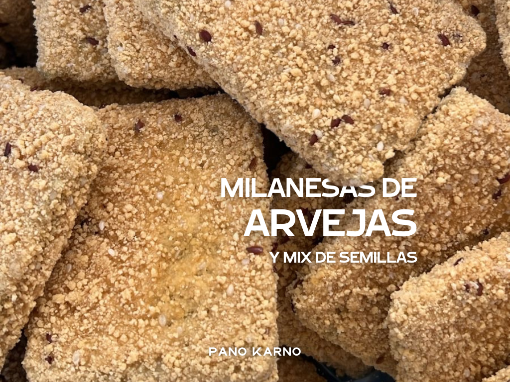 Milanesas de Arveja y queso con mix de semillas