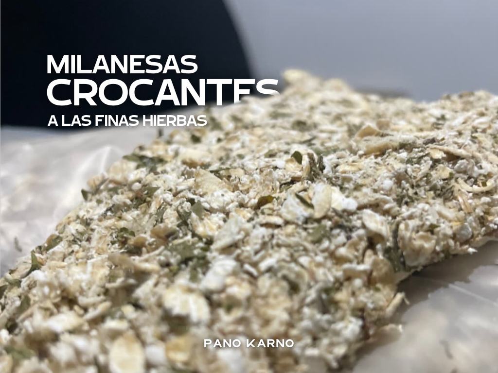 Milanesas de Pechuga rebozadas con avena a las finas hierbas
