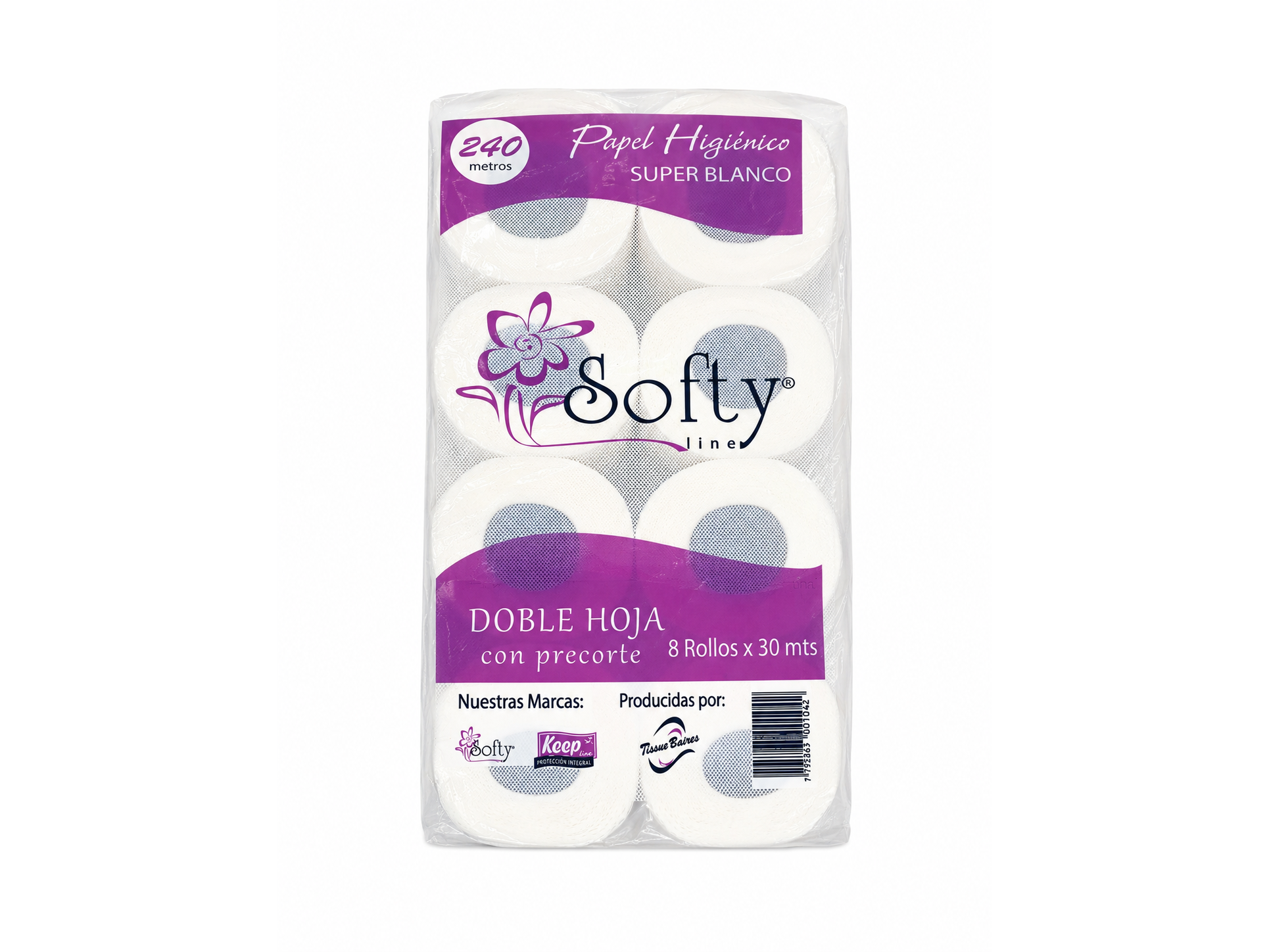 Papel doble Softy x8