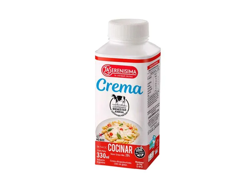 Crema de leche para cocinar 330cc