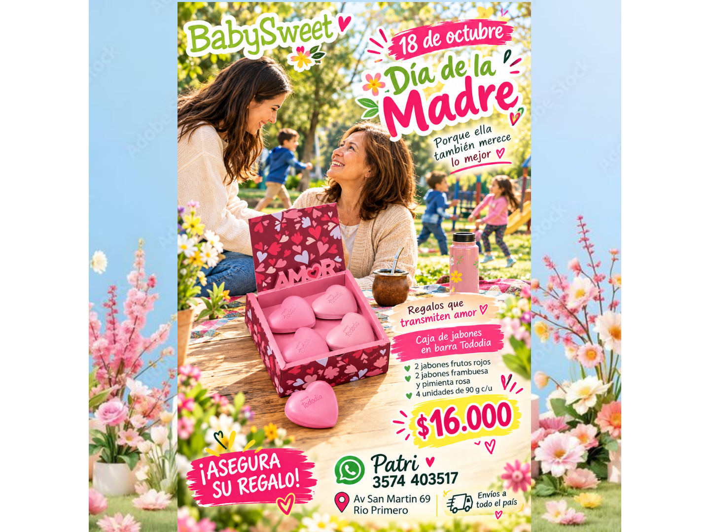 CAJA  CON 4 JABONES DE CORAZÓN