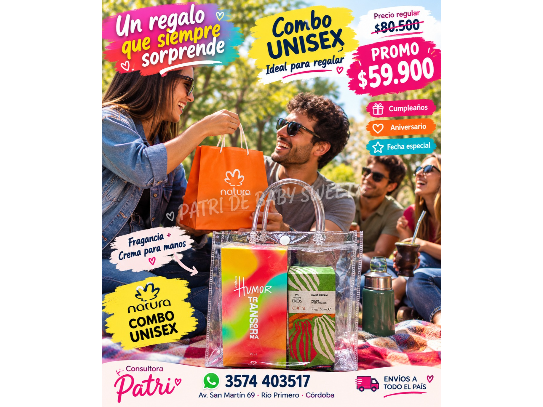 Perfume Unisex Humor Transform + Pulpa de manos Ekos