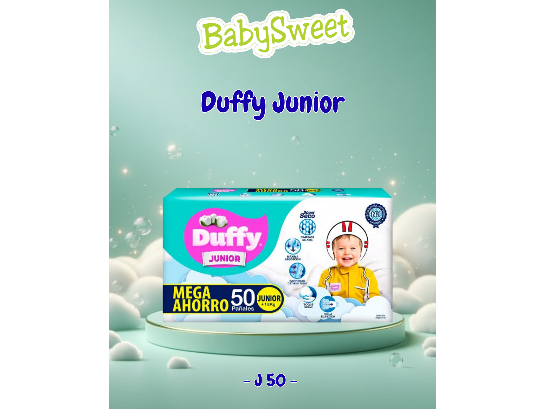PAÑAL DUFFY JUNIOR - 50 UNIDADES