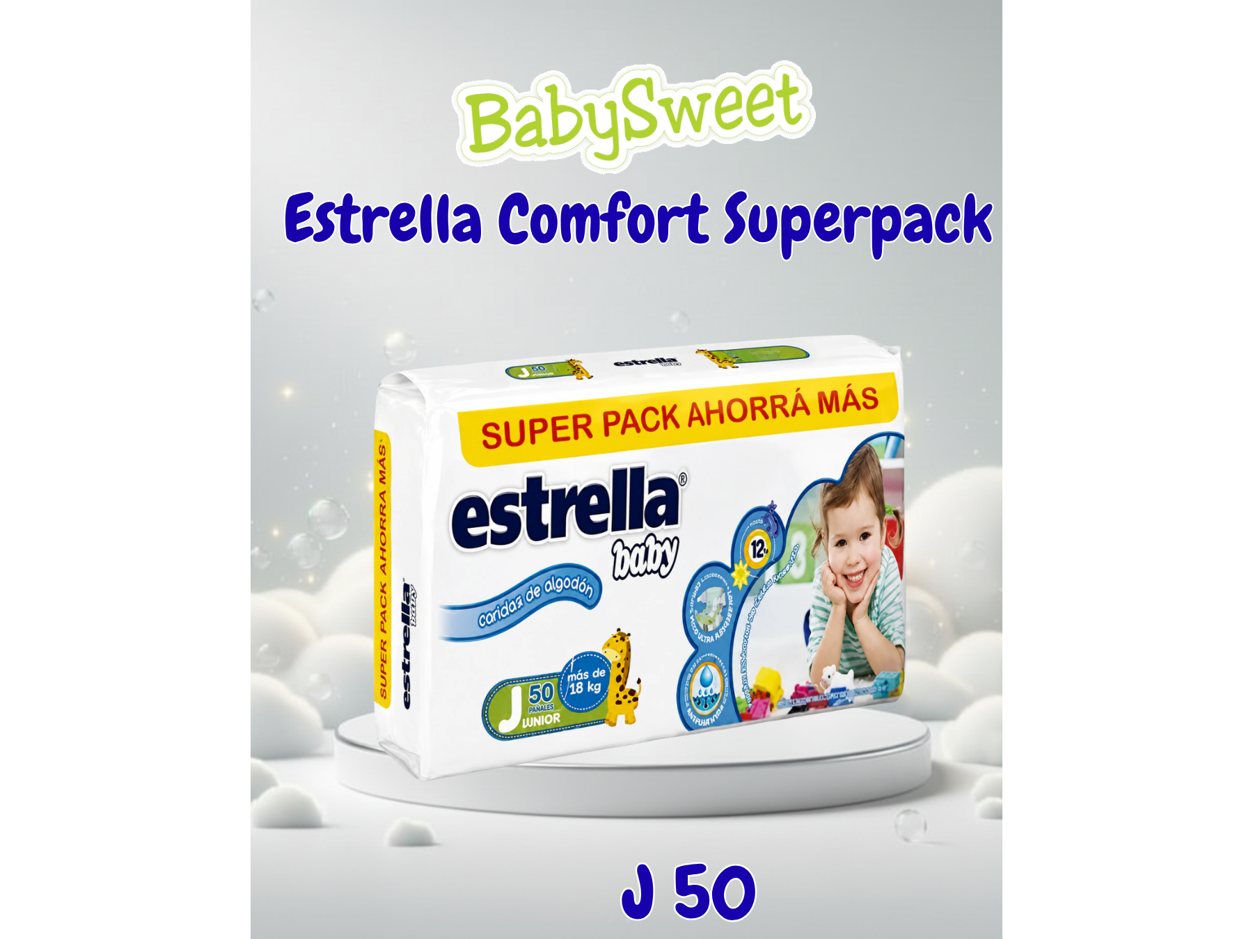 PAÑAL ESTRELLA COMFORT PACK AHORRO J - 50 UNIDADES