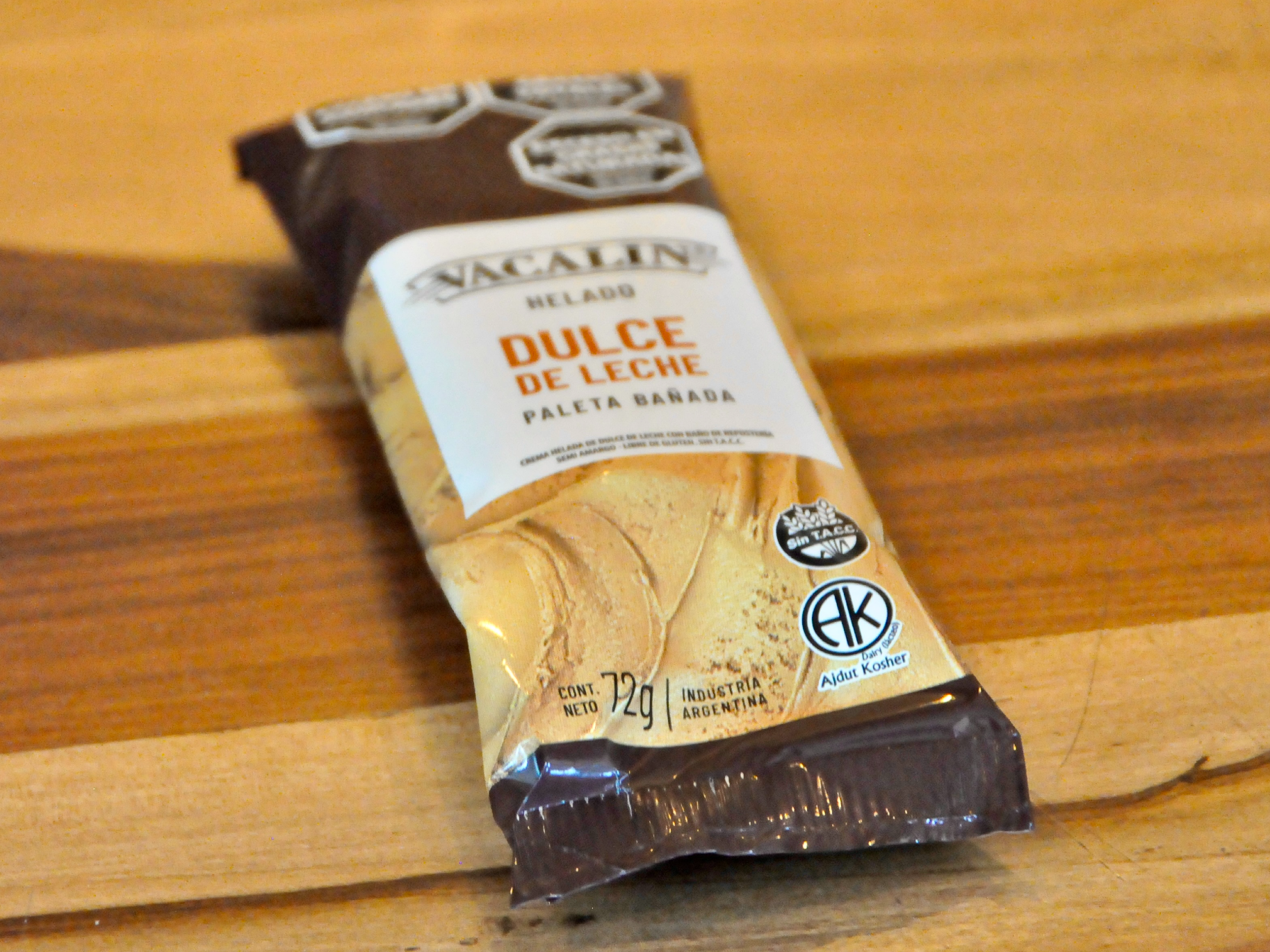 Paleta helada de dulce de leche