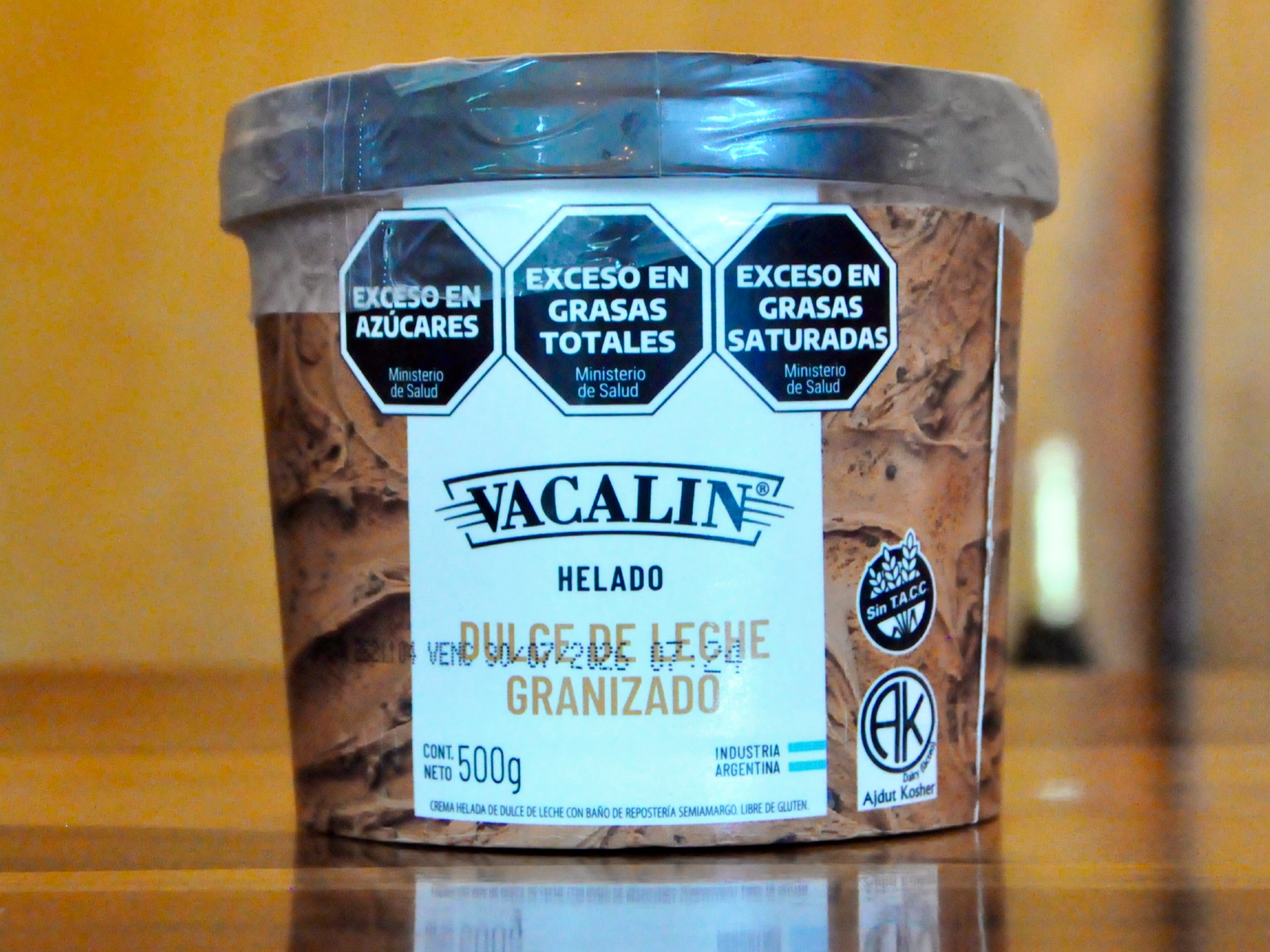 Helado de dulce de leche granizado