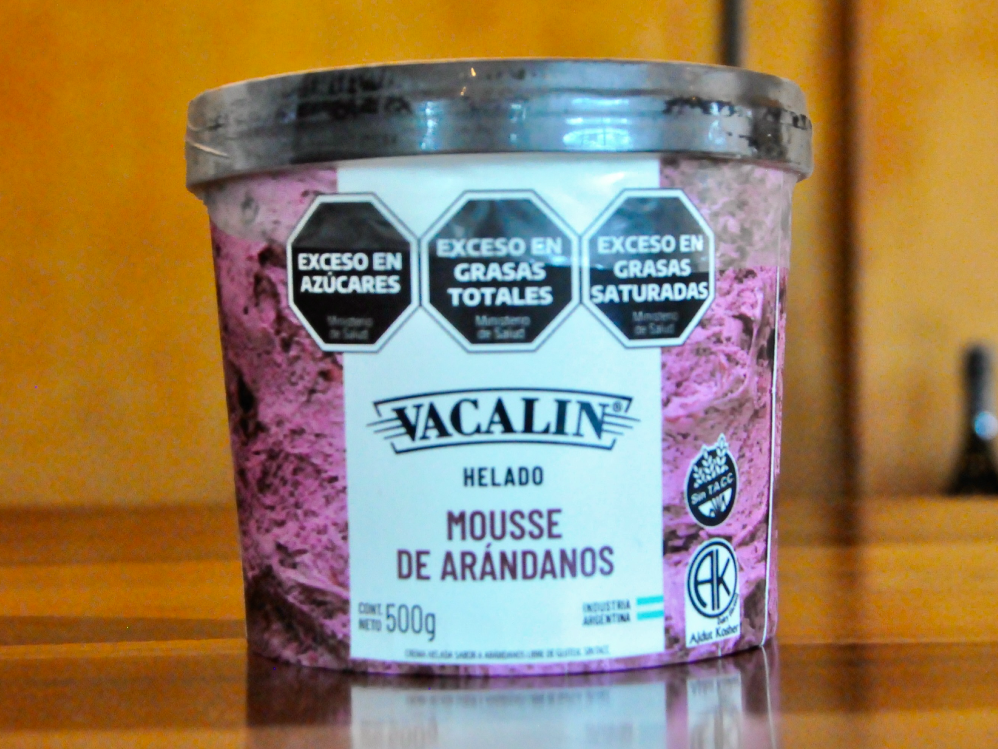 Helado de mousse de arándanos