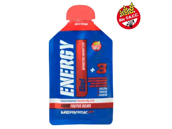 MERVICK GEL ENERGETICO FRUTOS ROJOS