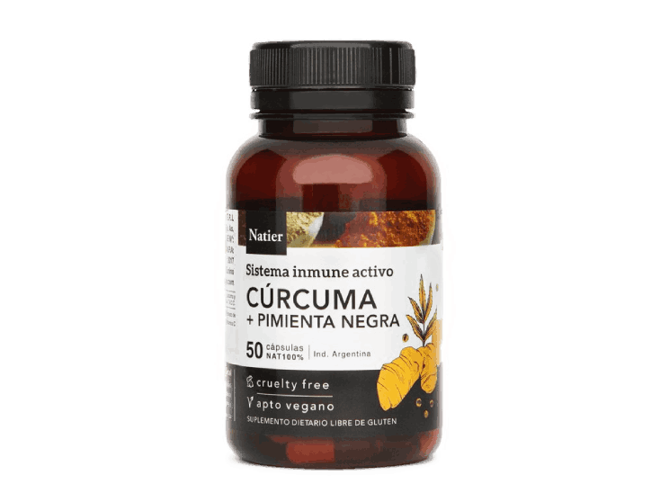 CAPSULAS CURCUMA + PIMIENTA X50 NATIER