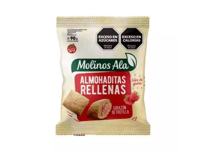 ALMOHADITAS RELLENAS FRUTILLA MOLINO ALA  x 90 G