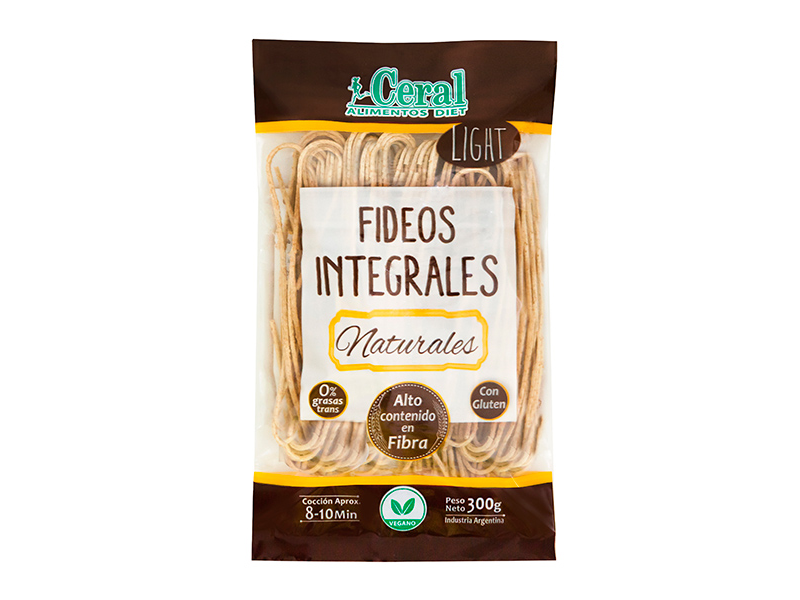FIDEOS INTEGRALES NATURALES X 300 GRS