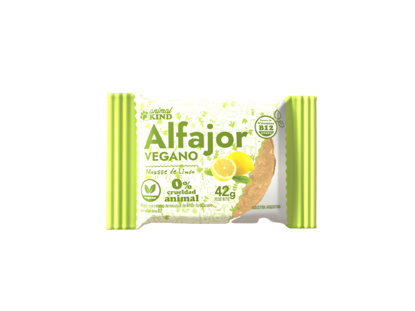 ALFAJOR ANIMAL KING VEGANO LIMON
