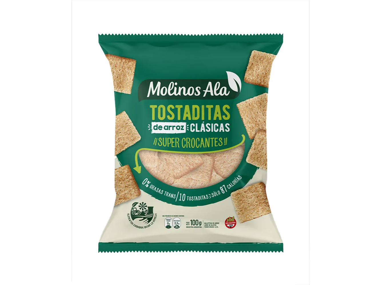 Tostaditas de Arroz Clásicas- Molino Ala x 100gr