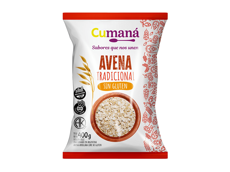AVENA TRADICIONAL S/GLUTEN CUMANA X 400 G