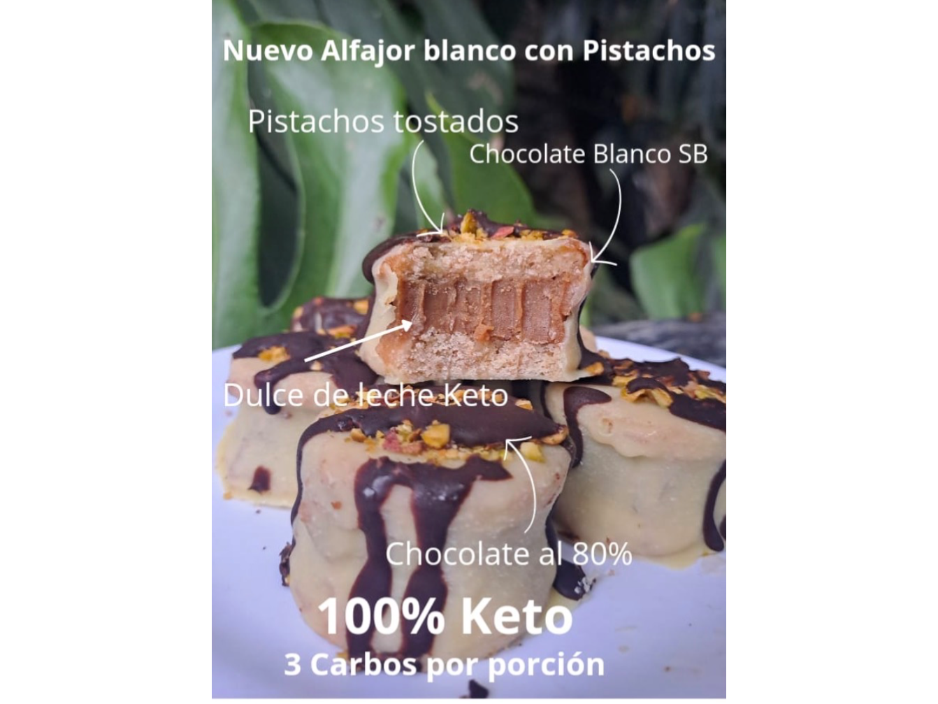 ALFAJOR BLANCO CON PISTACHO SB X 1