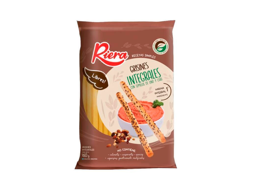 GRISINES INTEGRALES CON SEMILLAS RIERA