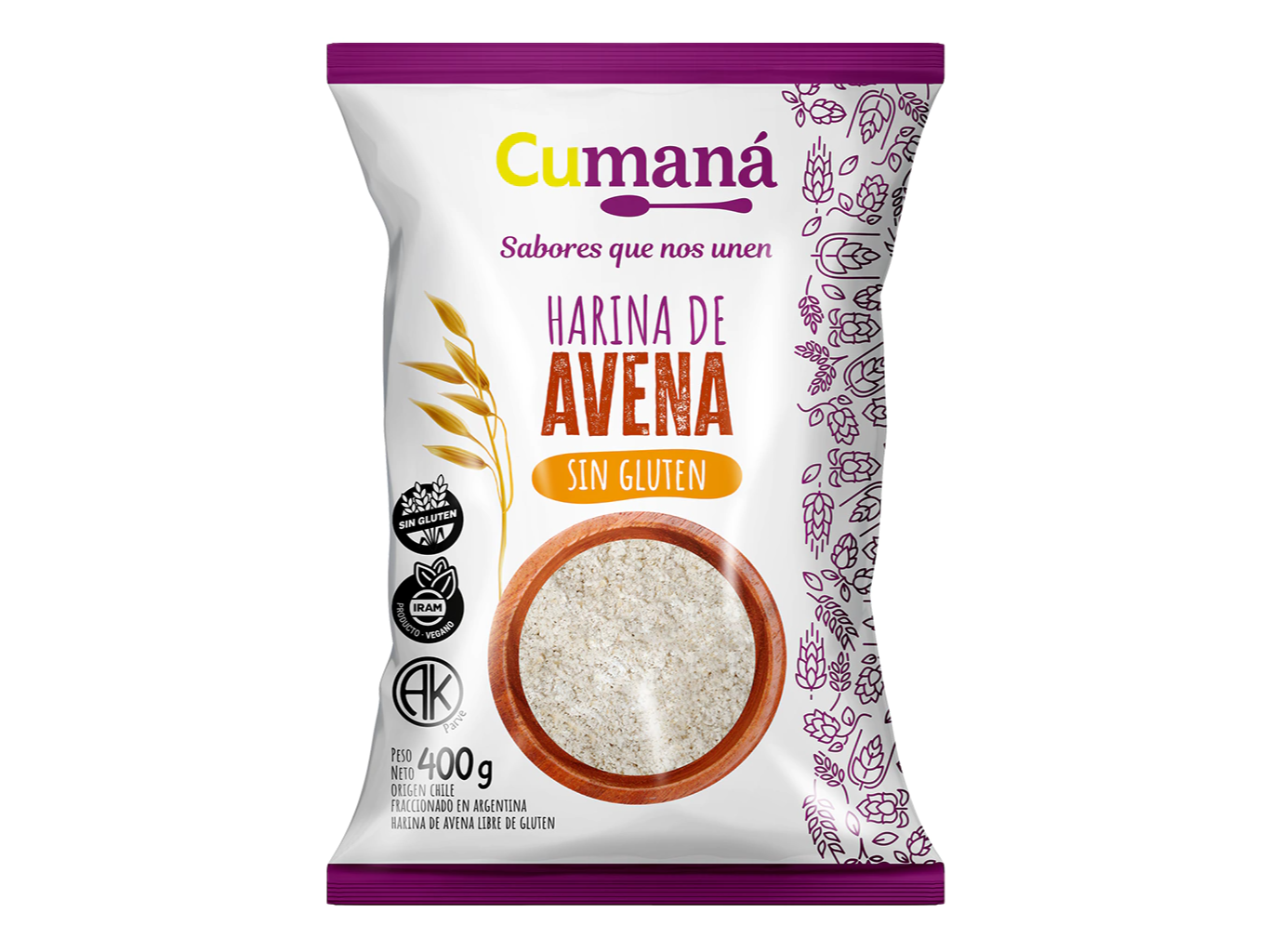 HARINA DE AVENA S/GLUTEN CUMANA