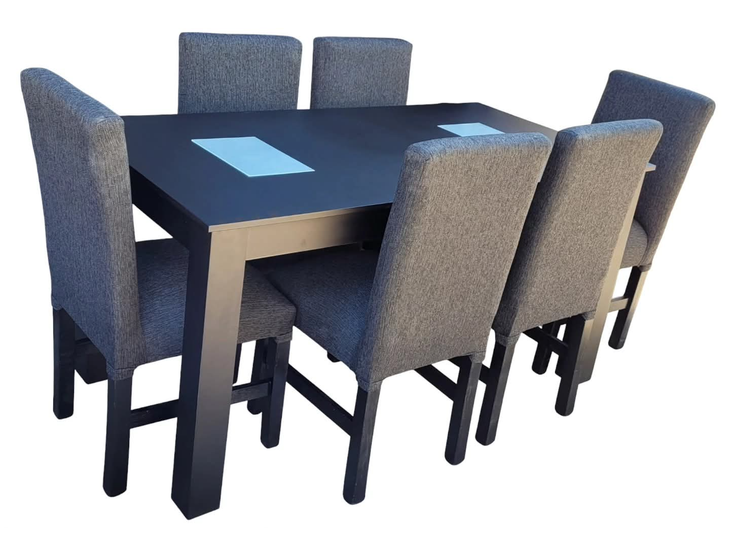 JUEGO DE COMEDOR MESA MDF 6 SILLAS LISAS