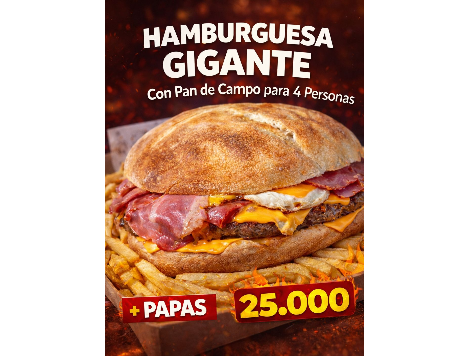 SUPER HAMBURGUESA DE CAMPO