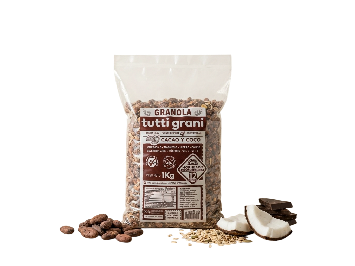Tutti grani cacao y coco