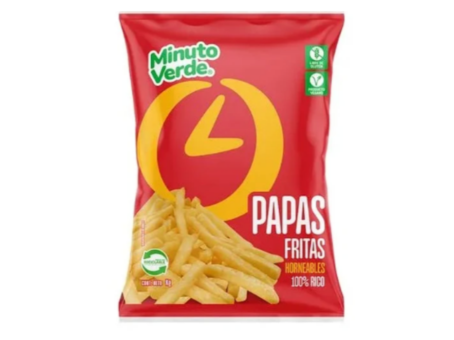 Papas congeladas prefritas