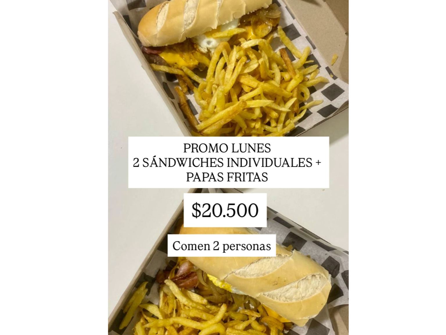PROMO LUNES + FRITAS